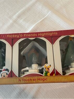 Disney Mickey & Friends Nightlights - Red, Gold, White